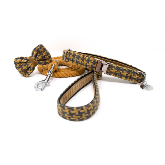 Richmond - Houndstooth '25 Collection - Collar, Lead & Bow Tie Bundle