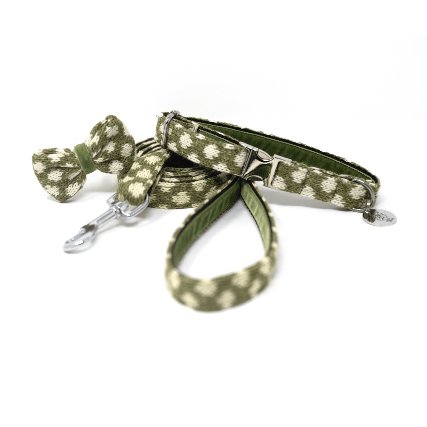 Fern - Polkadot Collection - Collar, Lead & Bow Tie Bundle