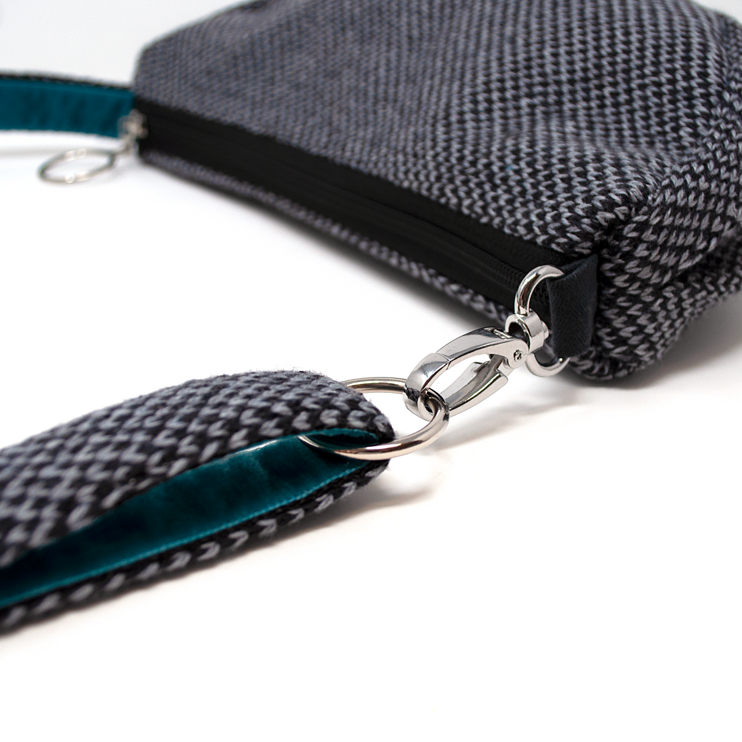 Black & Grey - Harris Design - Luxury Cross Body Bag