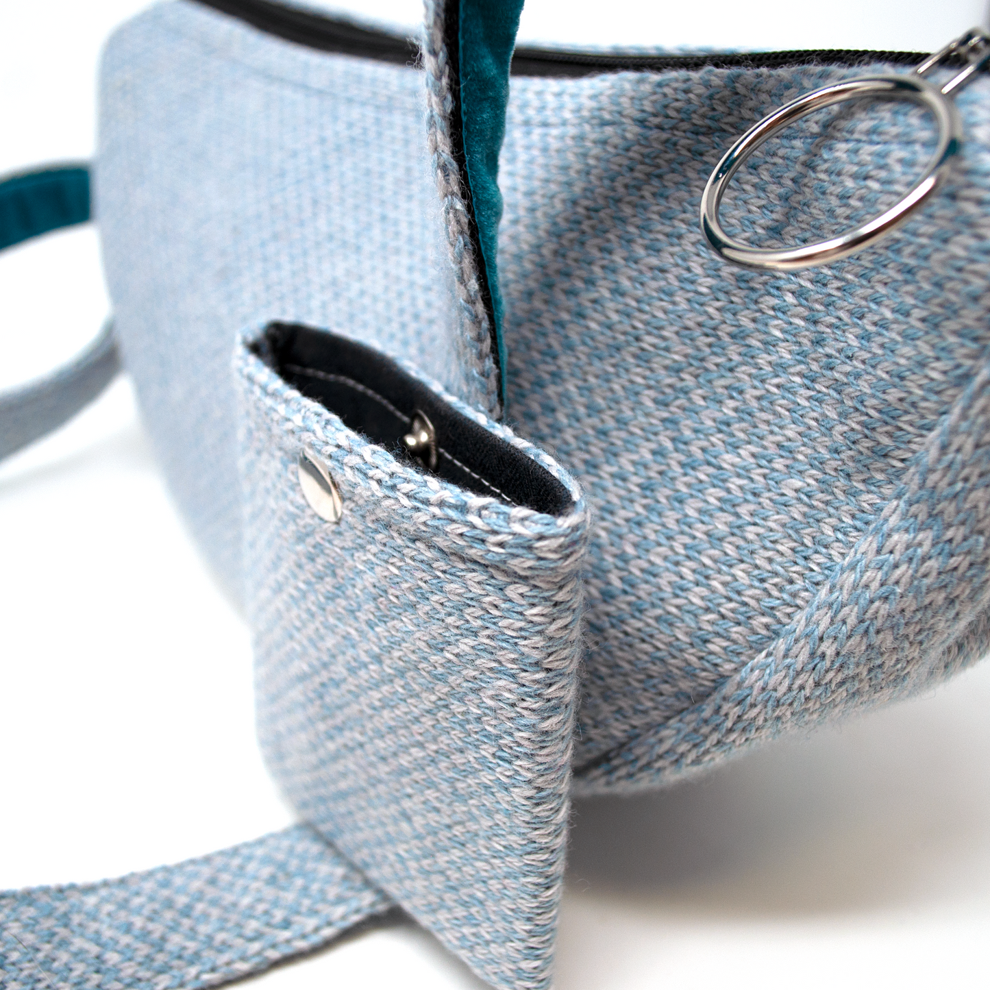 Ice Blue & Dove - Harris Design - Cross Body Bag