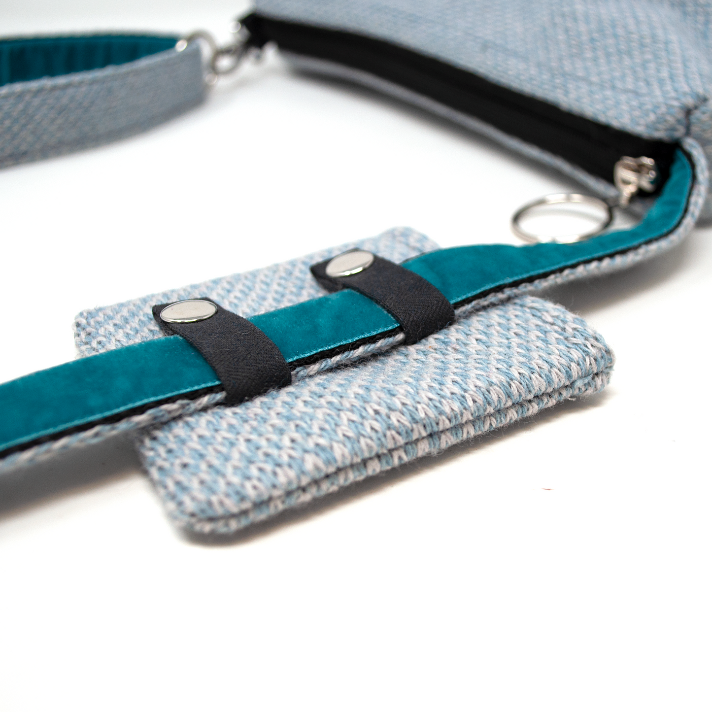 Ice Blue & Dove - Harris Design - Cross Body Bag