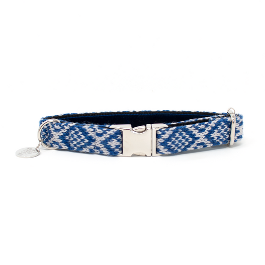 Royal Blue & Dove - Luxury Dog Collar