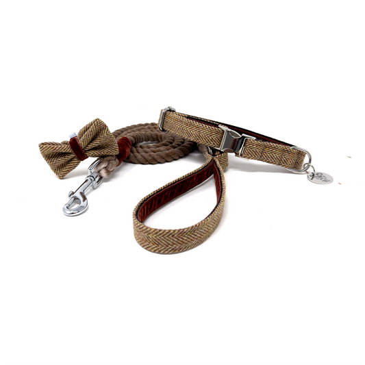 The Tummel Design - Collar, Lead & Bow Tie Bundle - Glenlyon Collection