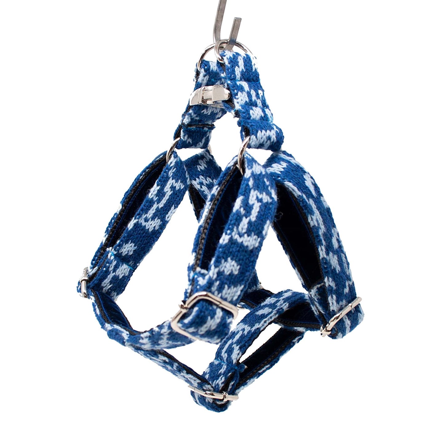 Navy & Porcelain - Vine Design - Luxury Dog Harness