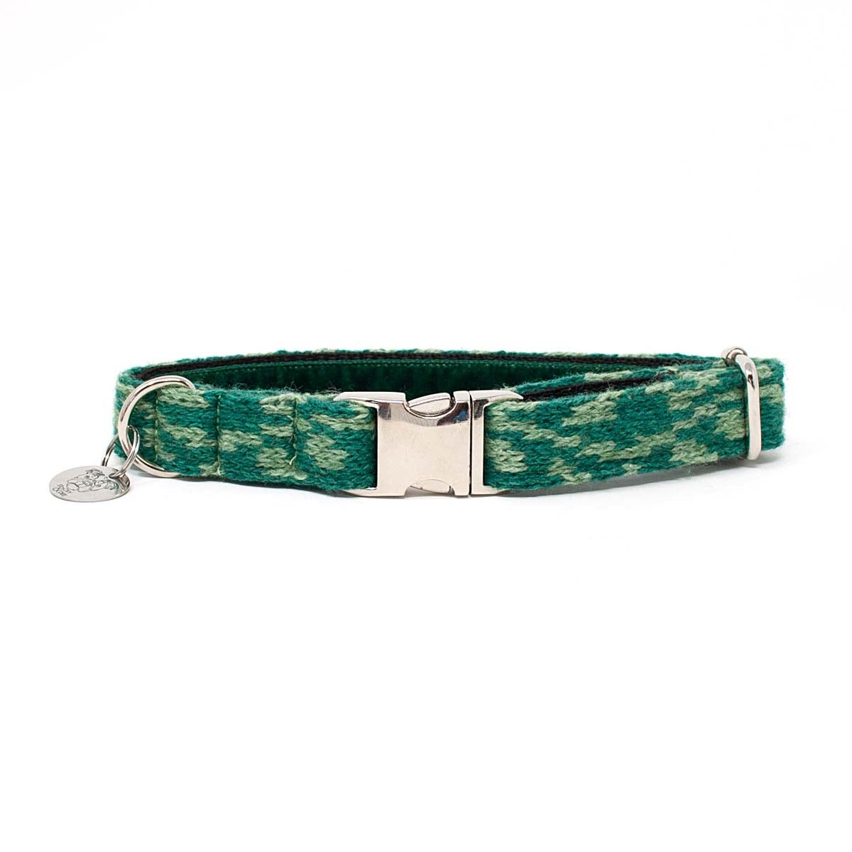 Sea Green & Green - Vine Design - Handmade Dog Collar