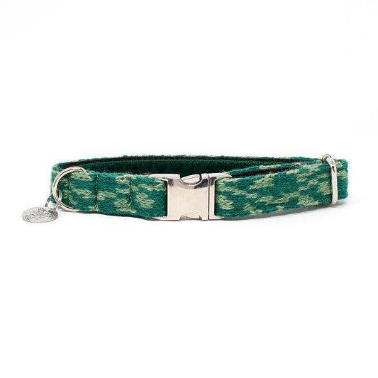 Sea Green & Green - Vine Design - Handmade Dog Collar