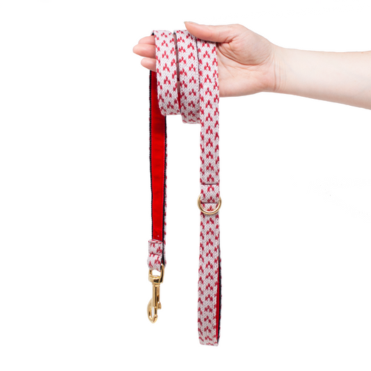 Pop of Red - Luxury Dog Lead