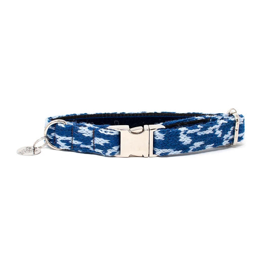 Navy & Porcelain - Vine Design - Luxury Dog Collar