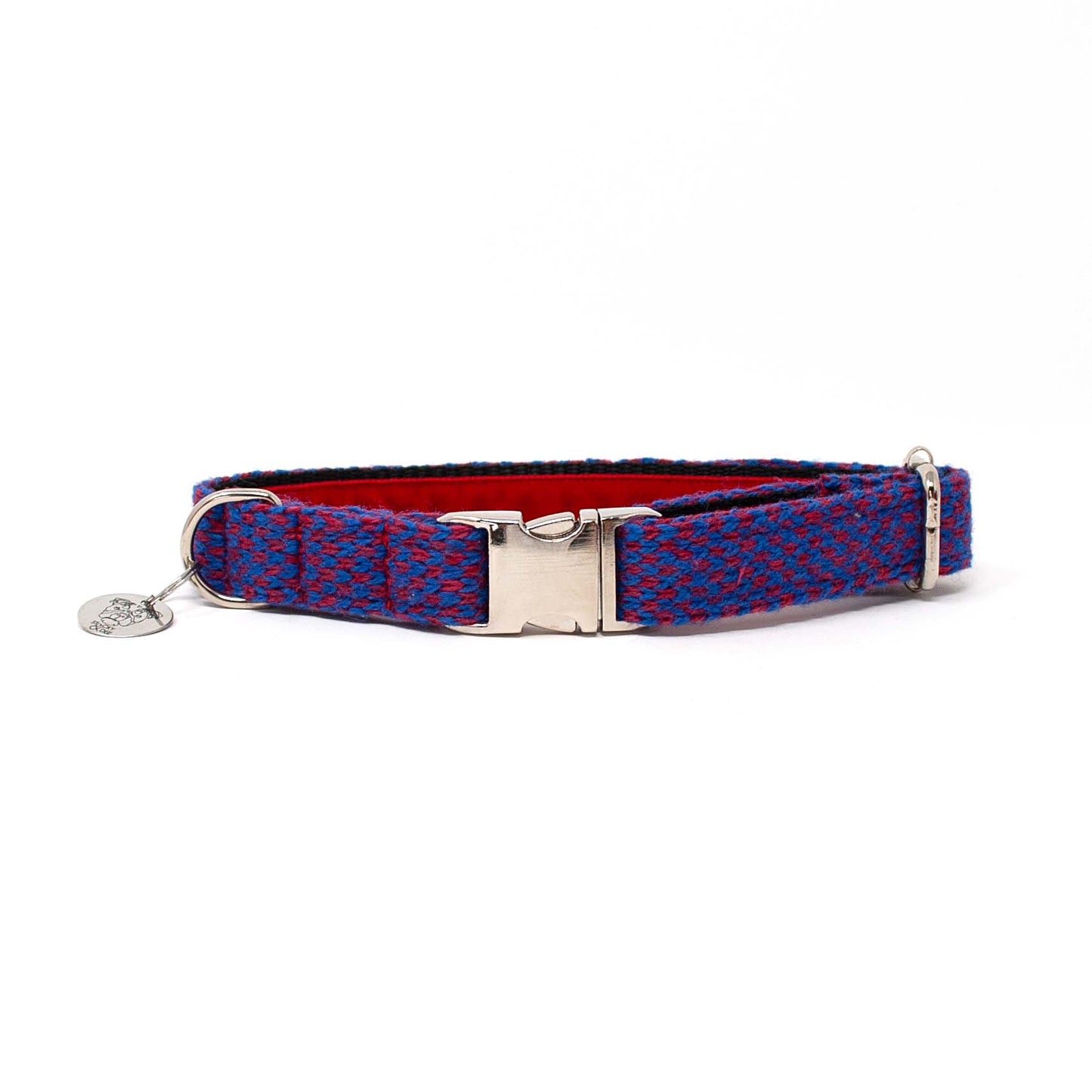 Rosehip & Navy - Harris Design - Luxury Dog Collar