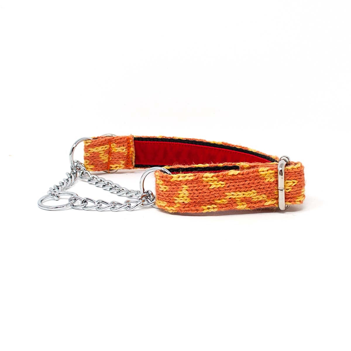 Orange & Yellow - Vine Design - Martingale Dog Collar