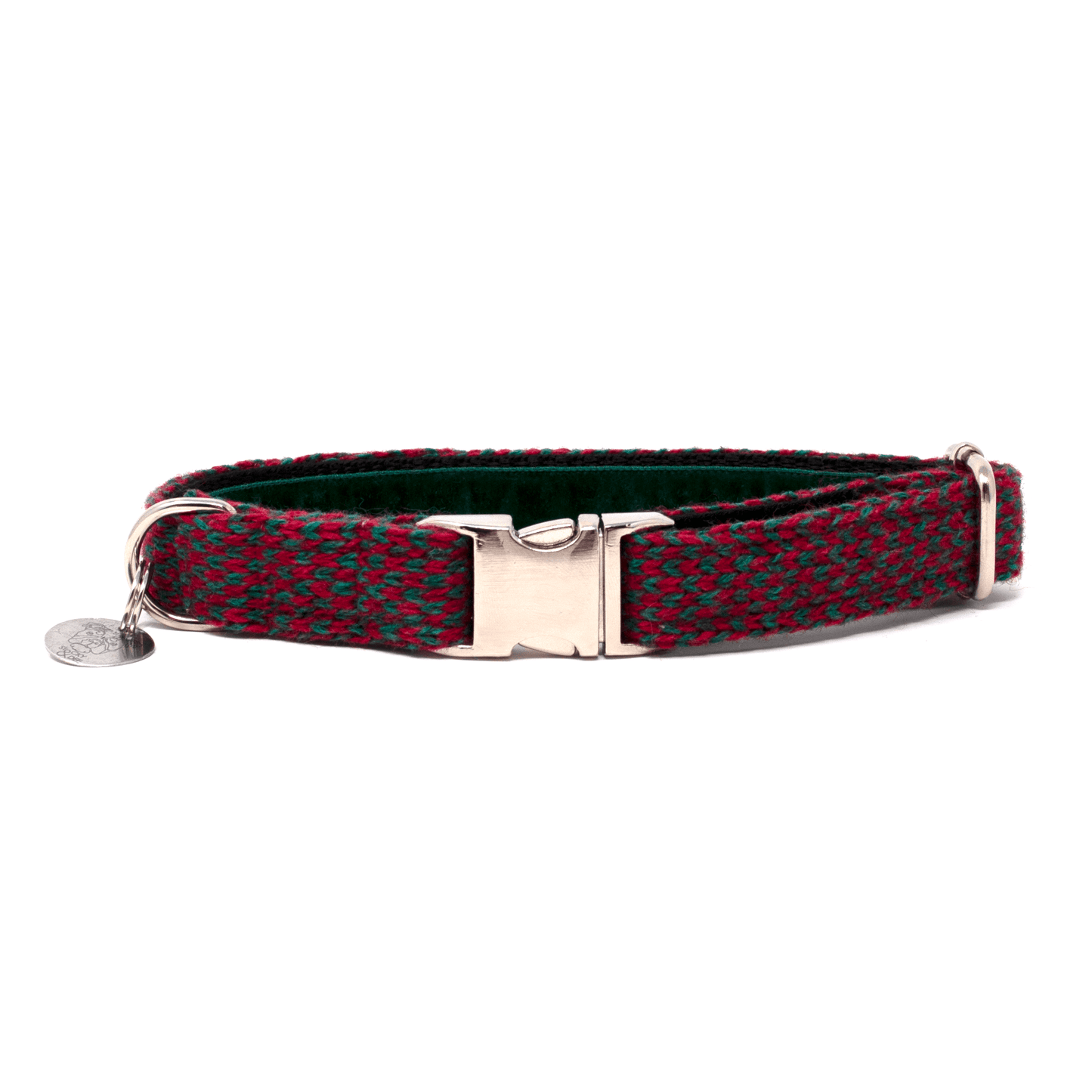 Rosehip & Sea Green - Harris Design - Handmade Dog Collar