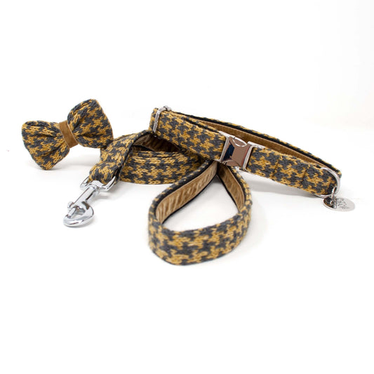 Richmond - Houndstooth '25 Collection - Collar, Lead & Bow Tie Bundle