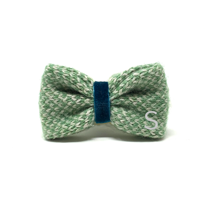 Green & Dove - Classic Collection - Luxury Dog Bow Tie