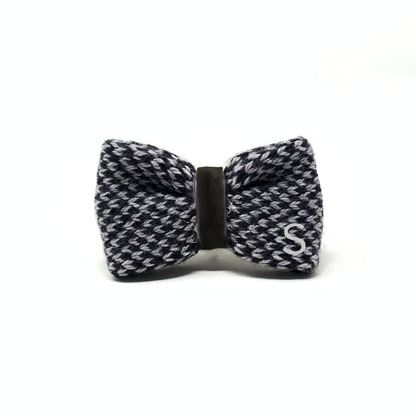 Black & Grey - Harris Design - Luxury Dog Bow Tie