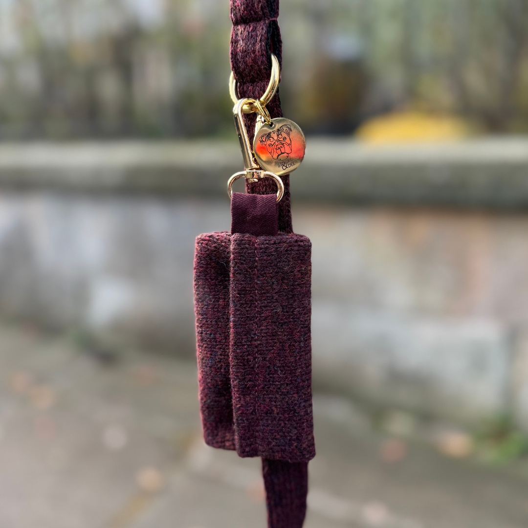Burgundy - The Holly Collection - Poo Bag Holder
