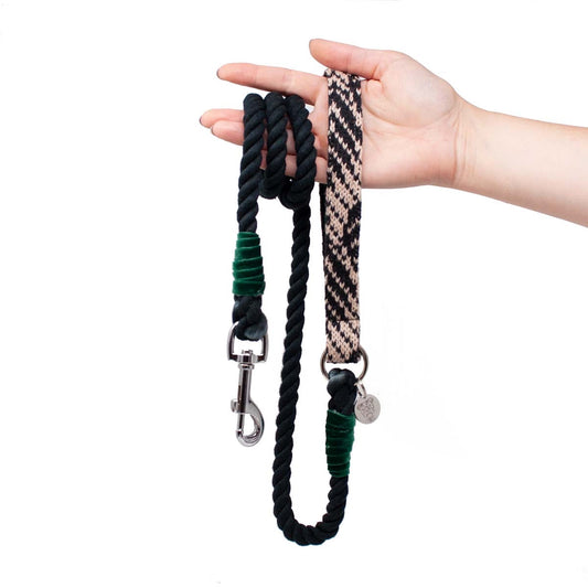 Black & Tan - Fell Design - Rope Dog Lead