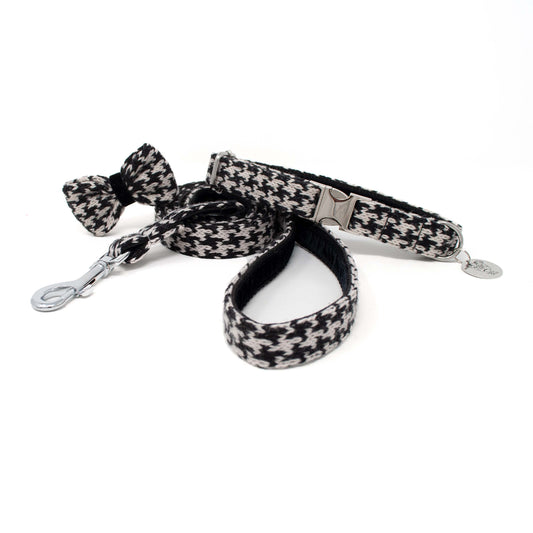 Soho - Houndstooth '25 Collection - Collar, Lead & Bow Tie Bundle