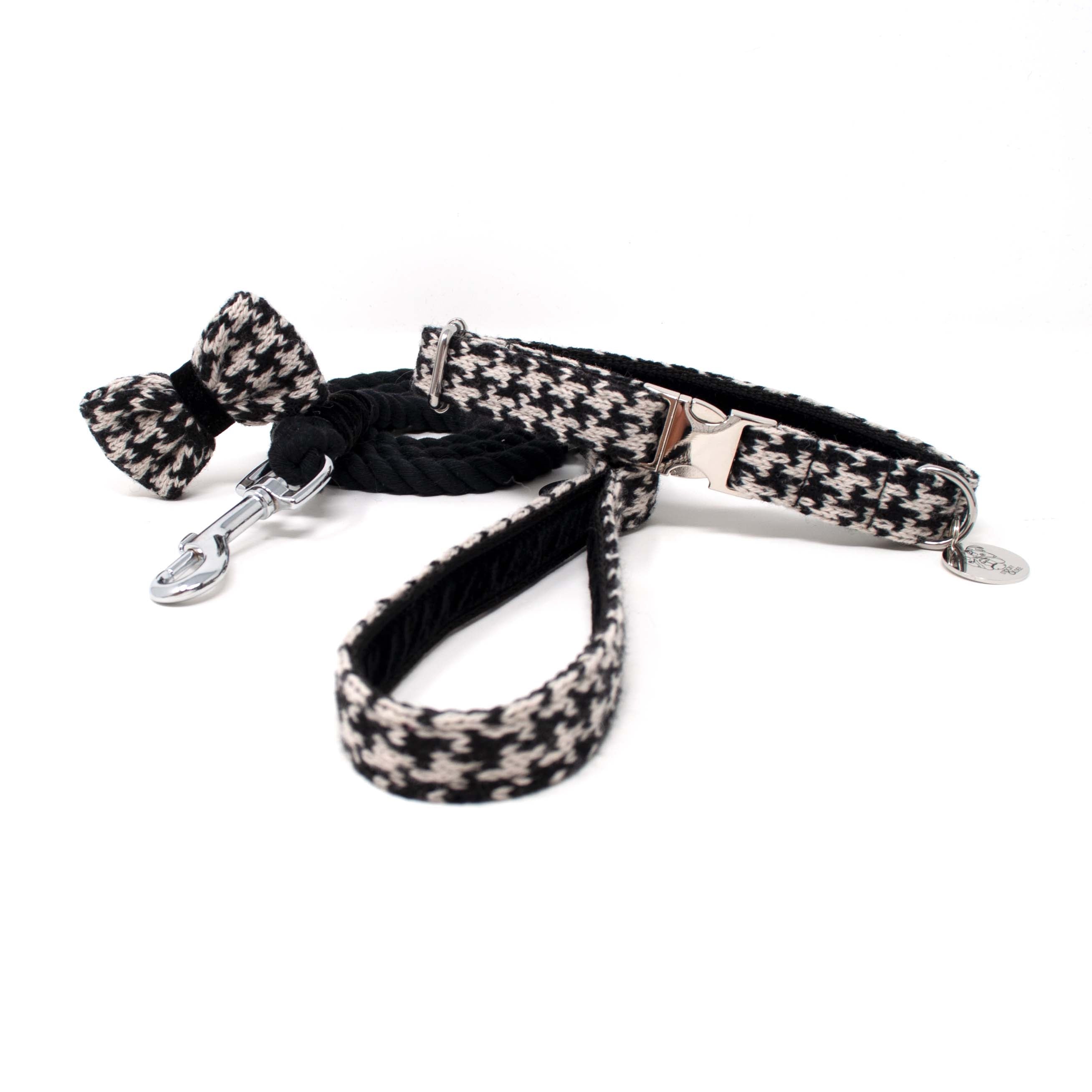 Soho - Houndstooth '25 Collection - Collar, Lead & Bow Tie Bundle