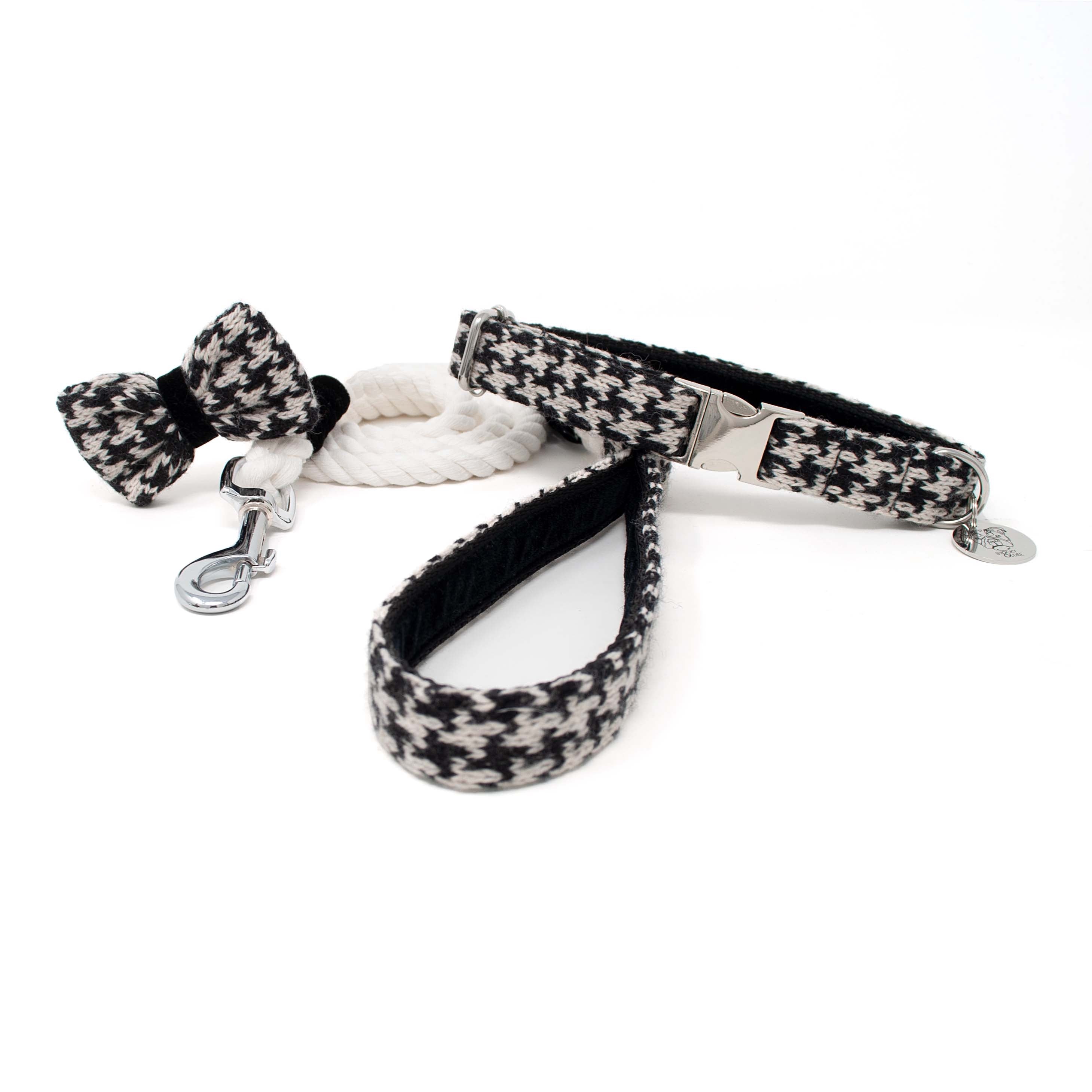 Soho - Houndstooth '25 Collection - Collar, Lead & Bow Tie Bundle