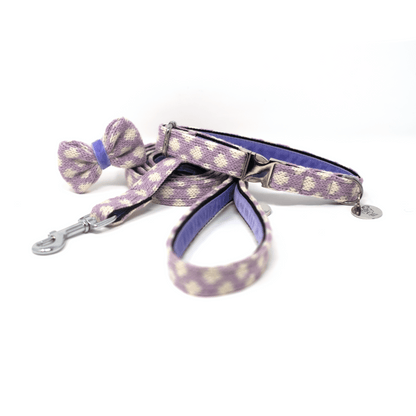 Lavender - Polkadot Collection - Collar, Lead & Bow Tie Bundle