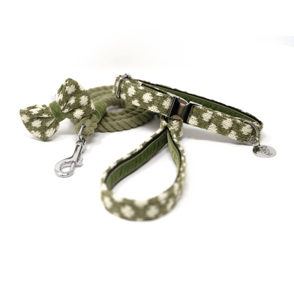 Fern - Polkadot Collection - Collar, Lead & Bow Tie Bundle