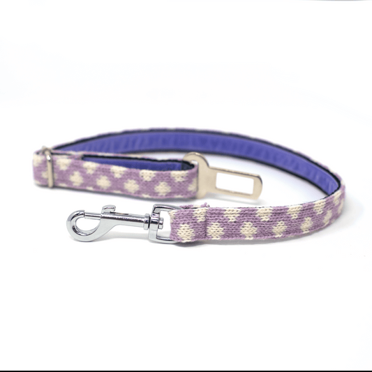 Lavender - Polkadot Collection - Dog Seatbelt