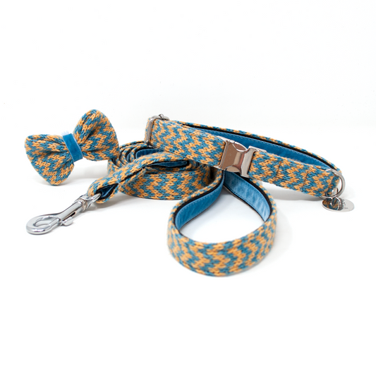 Blue Sherbet - Bonbon Collection - Collar, Lead & Bow Tie Bundle