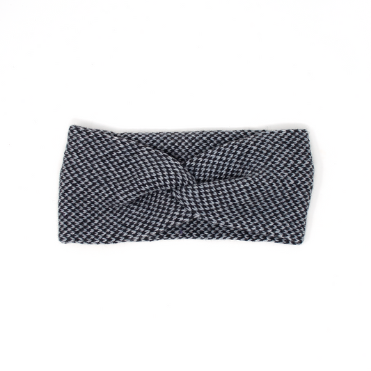 Black & Grey - Harris Design - Luxury Twist Knot Headband