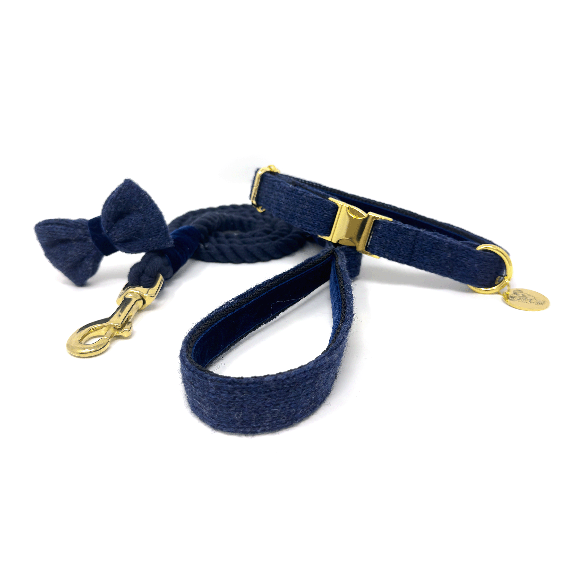 Midnight - The Holly Collection - Collar, Lead and Bow Tie Set