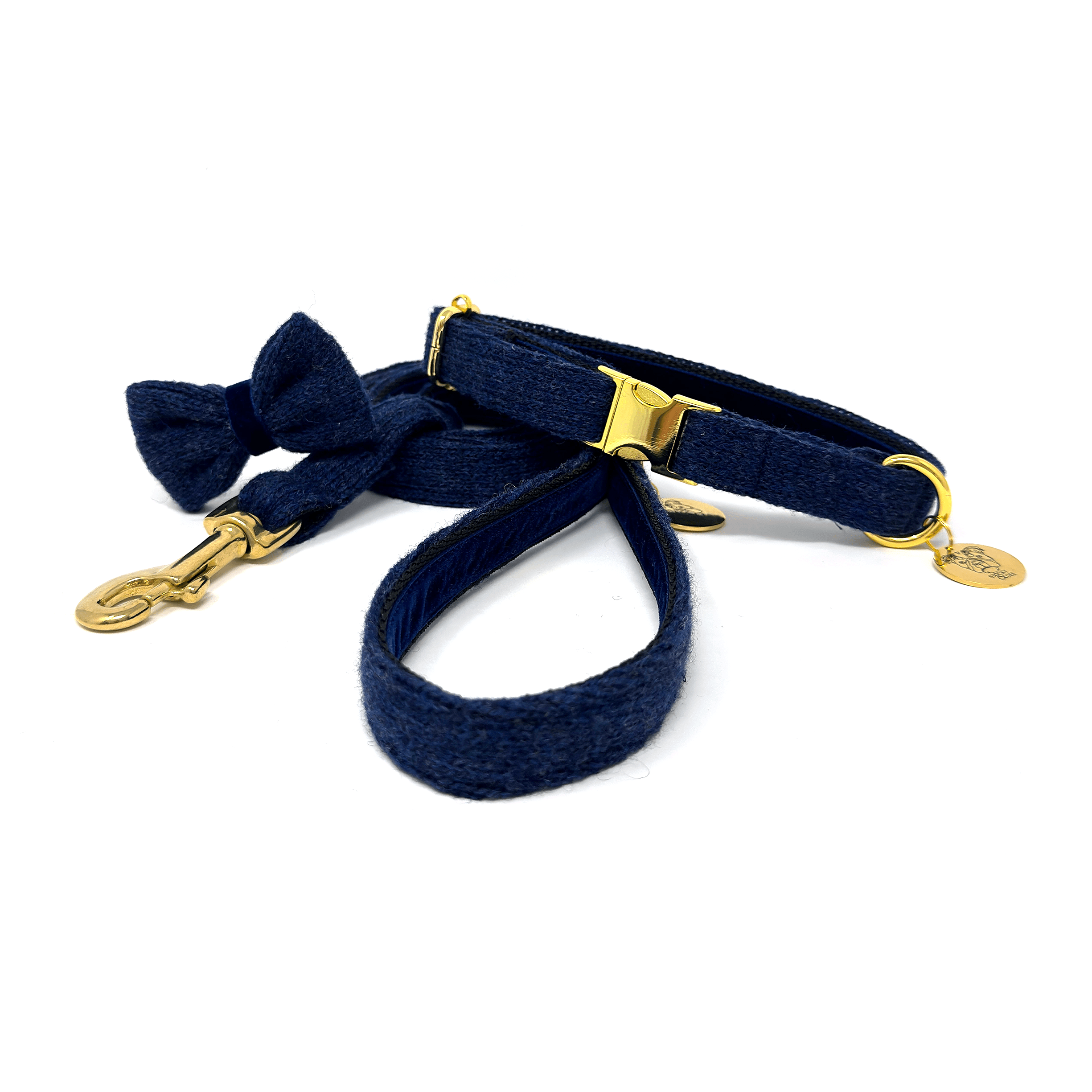 Midnight - The Holly Collection - Collar, Lead and Bow Tie Set