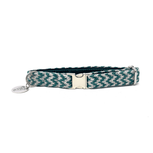Sea Green & Dove - Bonbon Design - Luxury Dog Collar