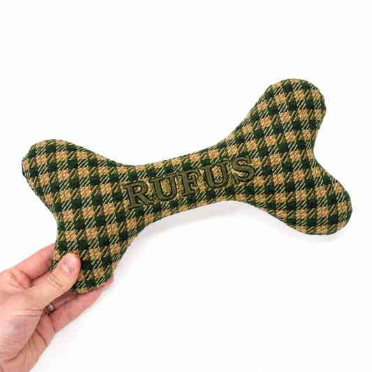 The Rannoch Design - Personalised Dog Bone Toy - Glenlyon Collection