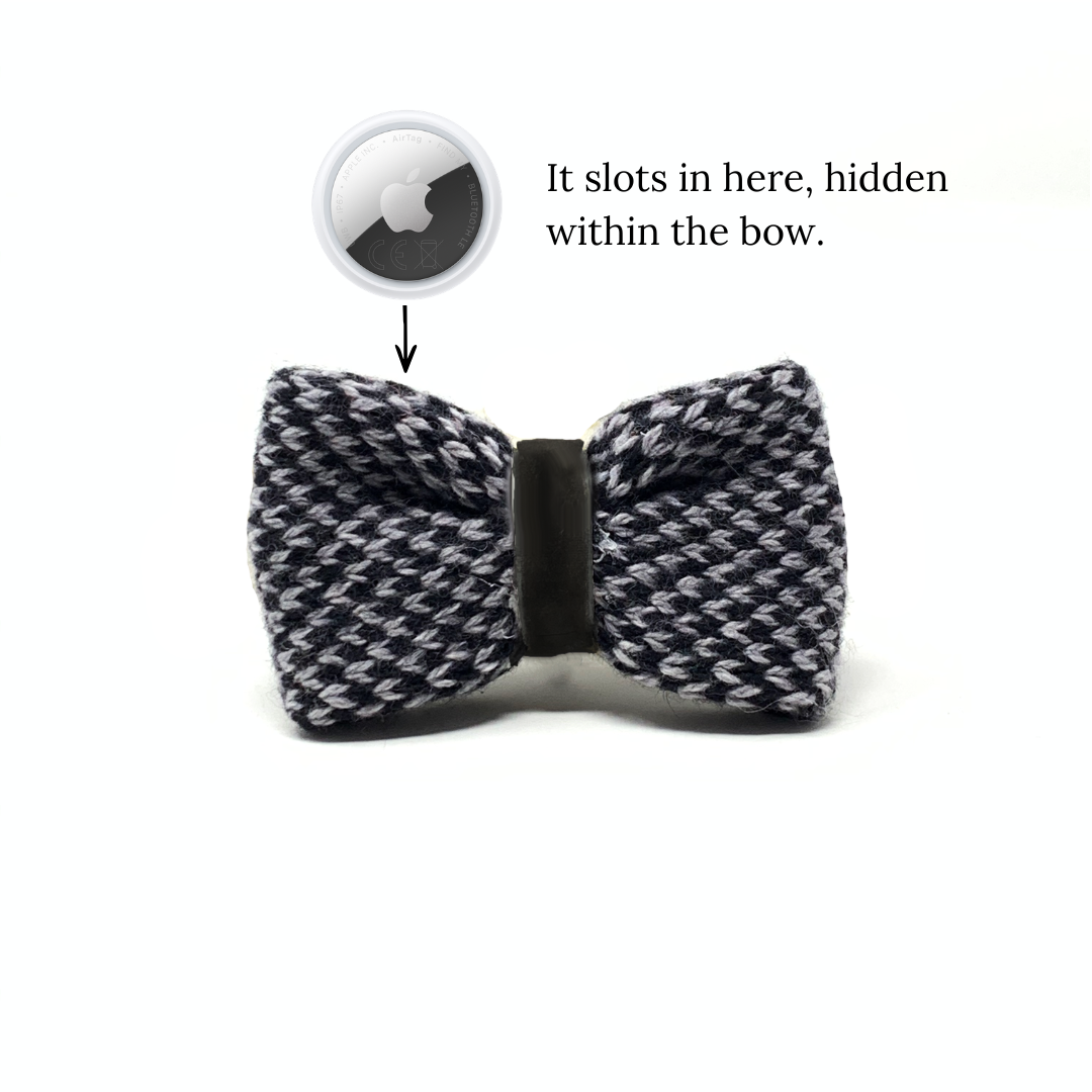 Black & Grey - Classic Collection - Luxury Dog Bow Tie