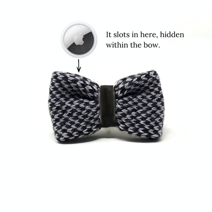 Black & Grey - Classic Collection - Luxury Dog Bow Tie