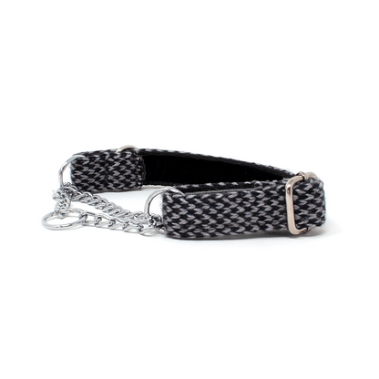 Black & Grey - Harris Design - Martingale Dog Collar