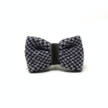 Black & Grey - Harris Design - Luxury Dog Bow Tie