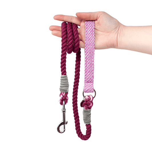 Pink & Dove - Harris Design - Rope Dog Lead