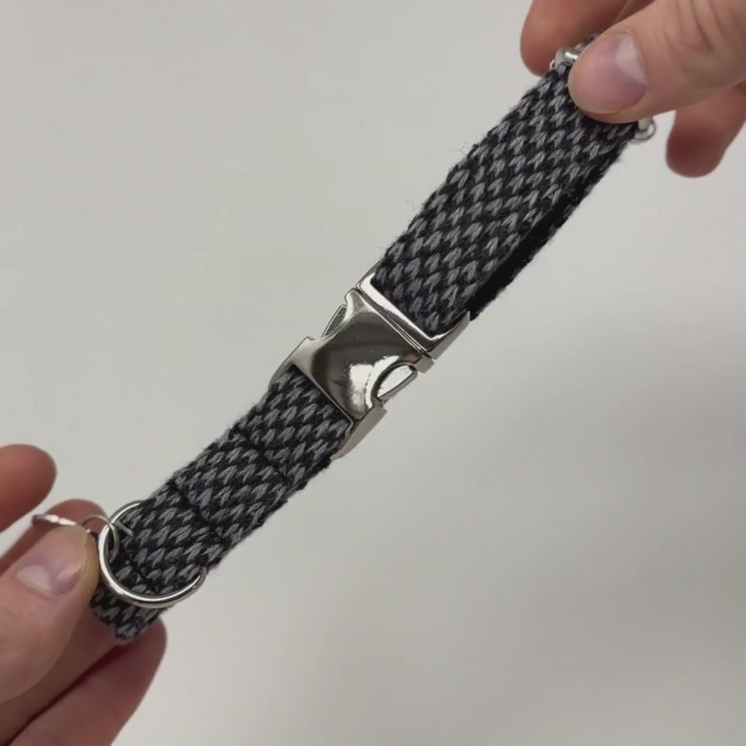 Black & Grey - Harris Design - Handmade Dog Collar