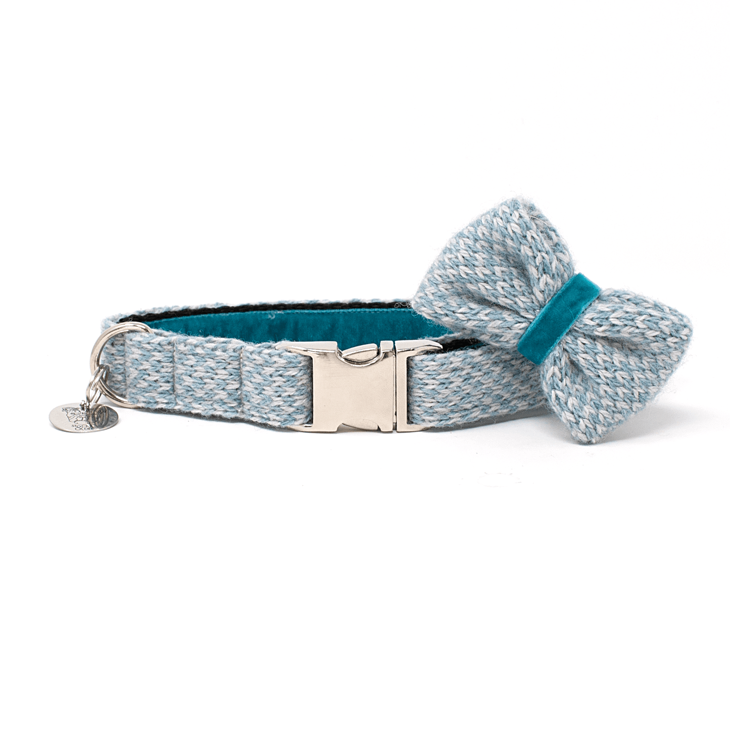 Ice Blue & Dove - Harris Design - Luxury Dog Collar