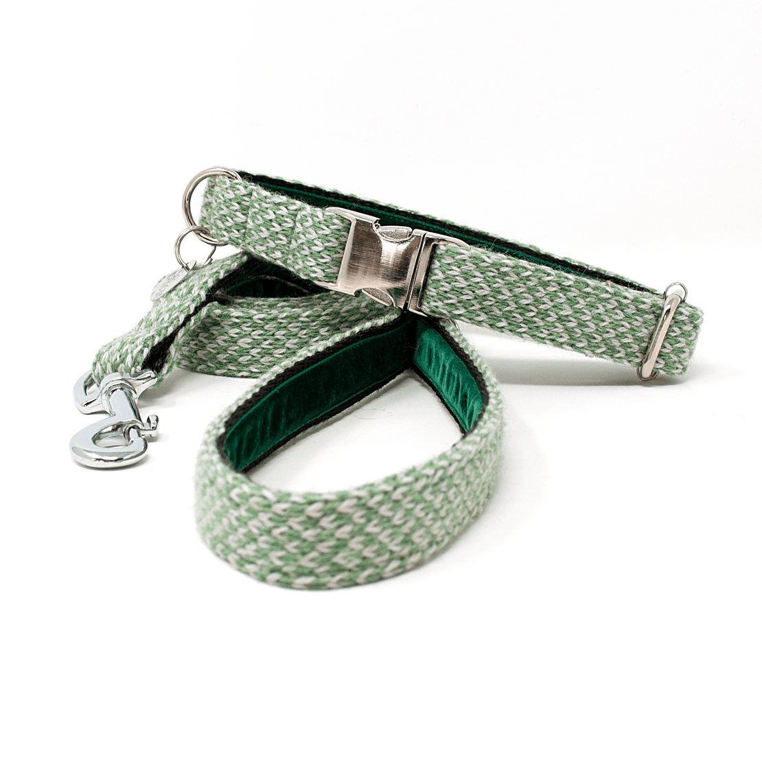 Green & Dove - Harris Design - Handmade Dog Collar