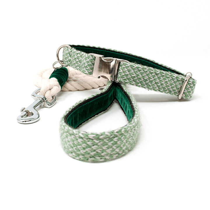 Green & Dove - Harris Design - Handmade Dog Collar