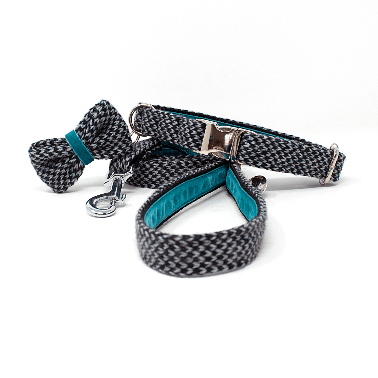 Black & Grey - Harris Design - Handmade Dog Collar