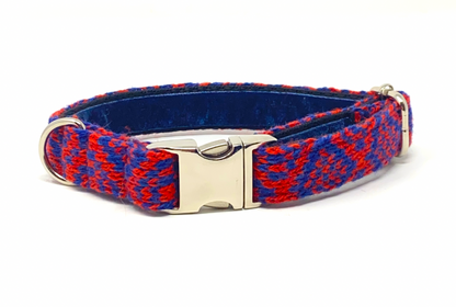 Bespoke Design: Geranium & Royal Blue - Barclay Design - Handmade Dog Collar