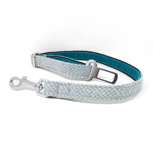 Ice Blue & Dove - Harris Design - Luxury Dog Seatbelt