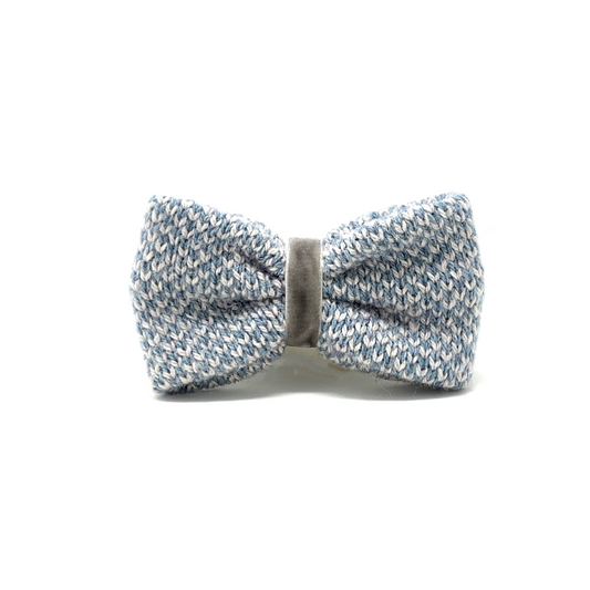 Ice Blue & Dove - Harris Design - Dog Bow Tie