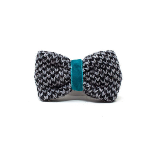 Black & Grey - Harris Design - Luxury Dog Bow Tie