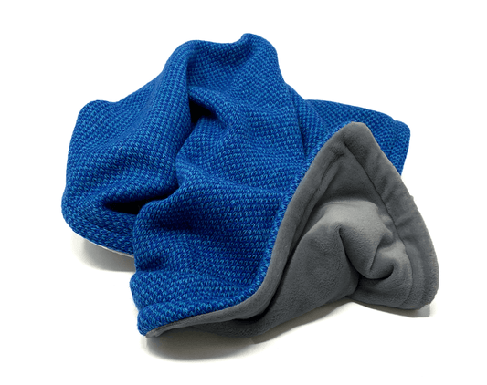 Turquoise & Royal Blue - Harris Design - Luxury Knitted Blanket