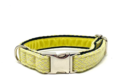 Bespoke Design: Dove & Yellow - Harris Design - Handmade Dog Collar