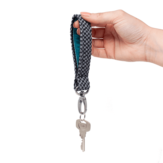 Black & Grey  - Harris Design - Handmade Key Ring