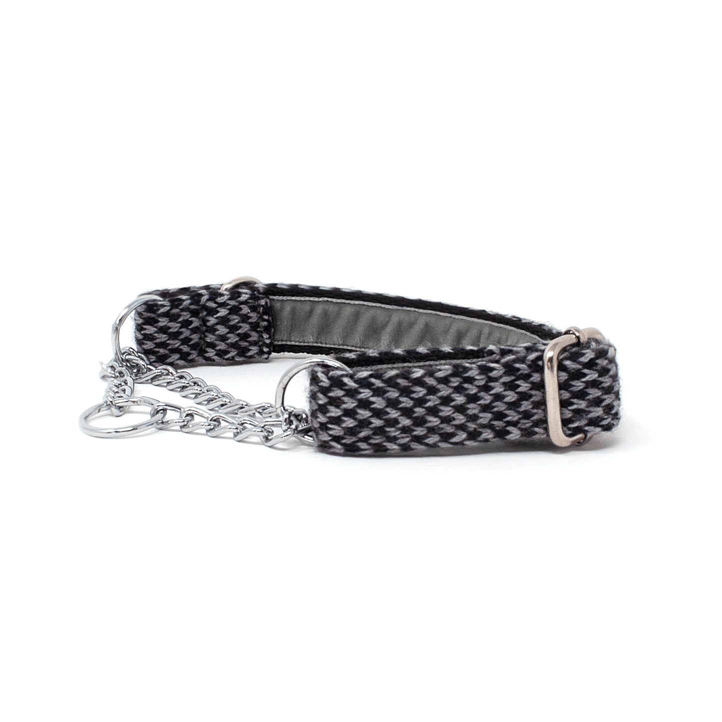 Black & Grey - Harris Design - Martingale Dog Collar